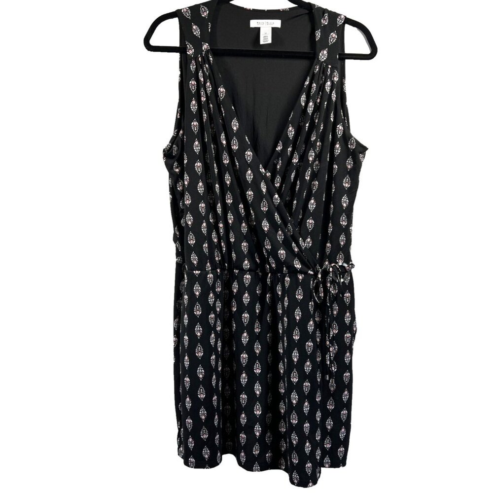 White House Black Market Women's Shorts Jumpsuit 12‎ Faux Wrap Pockets Stretch